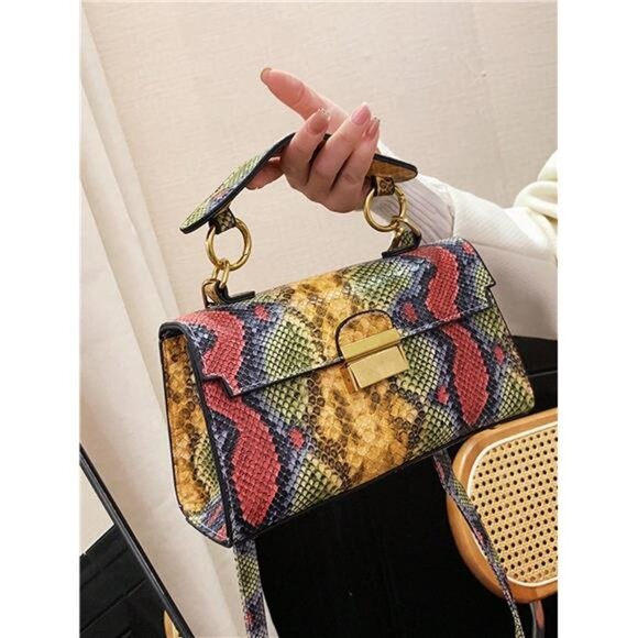 PU Leather High-End Texture, Light Luxury, Snake Print Niche Design, Versatile - Picture 1 of 7
